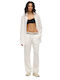 Damen Stoff Hose mit Gummizug Weiß
