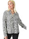 Langärmelig Damen Hemd Black Druck