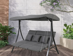 Lesli Schaukel mit Basis 3 Sitze Aluminium L200xB114.5xH168cm Gray Lesli Schaukel mit Basis 3 Sitze Aluminium L200xB114.5xH168cm Gray