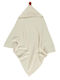 Nobodinoz Baby Hooded Bath Towel with Hood So Natural Natural 65x65cm