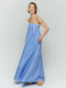 Sommer Maxi Damenkleid Blau