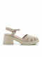 Leder Sandalen Beige