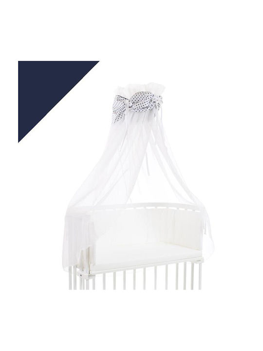 Babybay Mosquito Net Cradle Blue Stars Tulle 100320 White