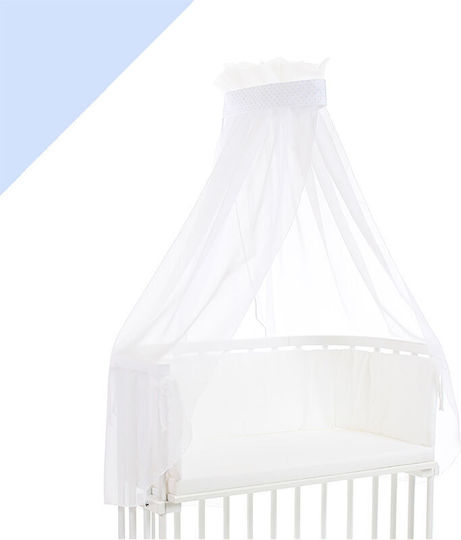 Babybay Plasă Împotriva Țânțarilor Bebe Pentru Cradle Blue Dots Albă