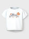 Kids' Crop Top Short Sleeve Bright White