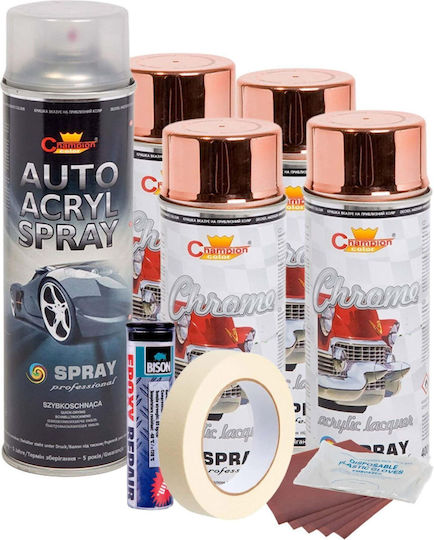 Complete Repair Painting Kit Wheels In Metallic Copper Color V4