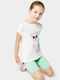 Set Kids Short White Cycling Leggings