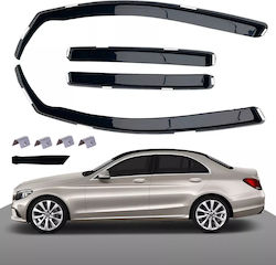 Set Front and Back Car Windbreakers for Mercedes-Benz C Class 4 Pieces