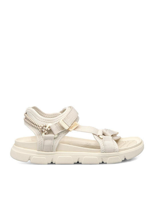 Jeep Footwear Γυναικεία Σανδάλια Εκρού