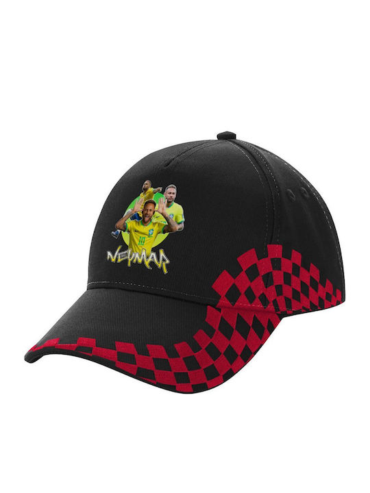 Neymar Jr Adult Cap Ultimate Black Red Racing 1...