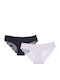 Γυναικεία Slip 2Pack χωρίς Ραφές με Δαντέλα Negro-iris