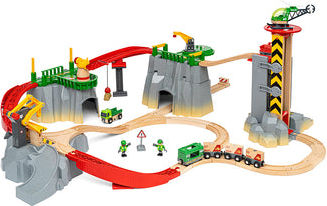 Brio Toys Set cu Trenuleț din Lemn pentru 3+ ani+ Ani