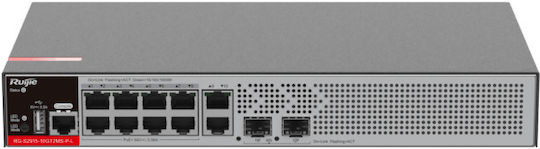 Ruijie RG-S2915-10GT2MS-P-L Gestionat L2 PoE+ Switch cu 8 Porturi Gigabit (1Gbps) Ethernet și 2 Porturi SFP