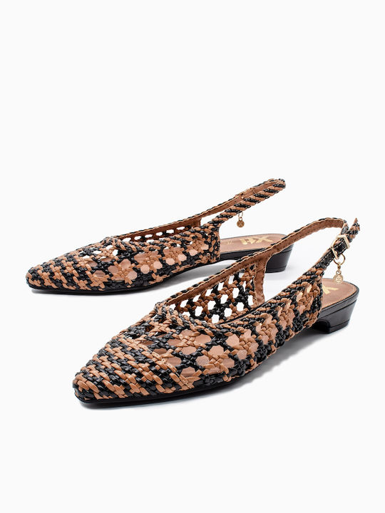 Xti Damen Ballerinas Slingback in Braun Farbe