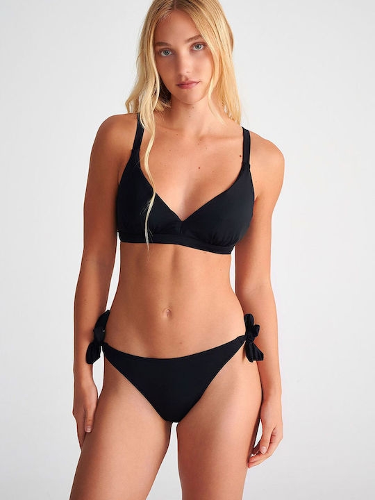 Bikini Τριγωνάκι με Ενίσχυση Μαύρο
