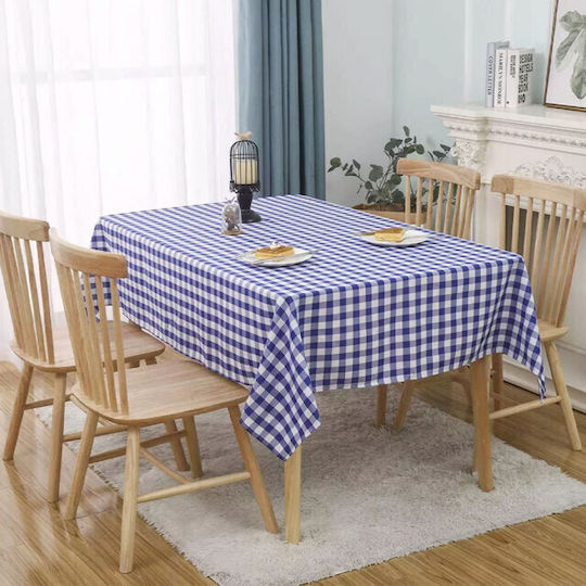 Τραπεζομάντηλο Αλέκιαστο White/blue 140x180εκ.