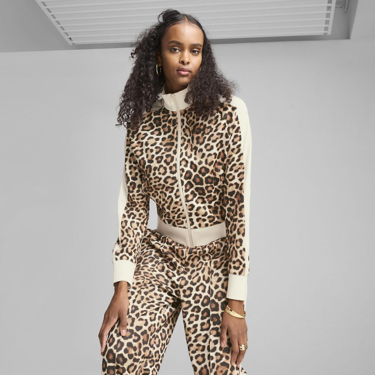 Puma Women's T7 Leo Luxe All-Over Print Short Track Jacket