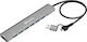 Sandberg USB 3.0 7 Port Hub with USB-A Connection Gray