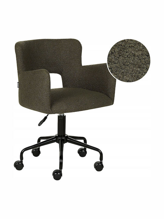 Beliani Stuhl Büro mit Armen Sanilac Dark Green