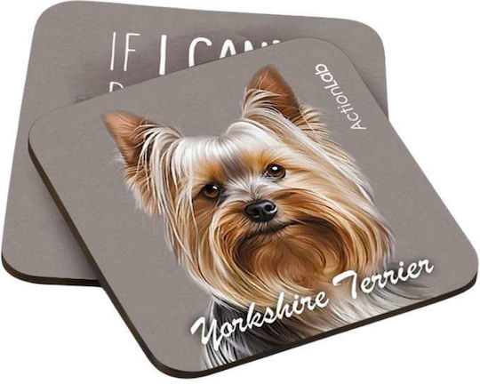 ActionLab Coaster Wooden Gray 2pcs