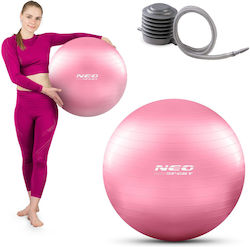 NEO Sport Μπάλα Pilates 55cm σε Ροζ Χρώμα