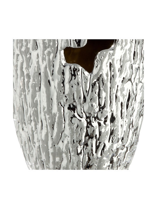 ArteLibre Decorative Vase Silver 14x14x22cm