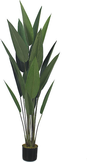 Künstliche Pflanze im Topf Paradiesvogel Grün 160cm InTheBox