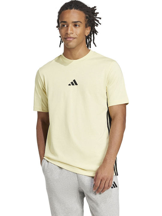 adidas 3-stripes Sportliches T-Shirt Yellow