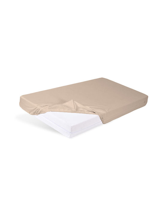 Matex Baby Sheet Crib Flannel Fitted Beige 60x120cm