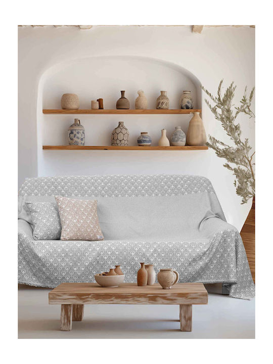 Madi Dominor Ριχτάρι Τριθέσιου Καναπέ 170x300εκ. Grey