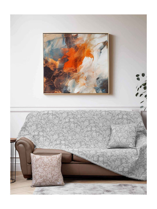 Madi Rosvel Dreisitzer-Sofa Wurf 170x300cm Grau