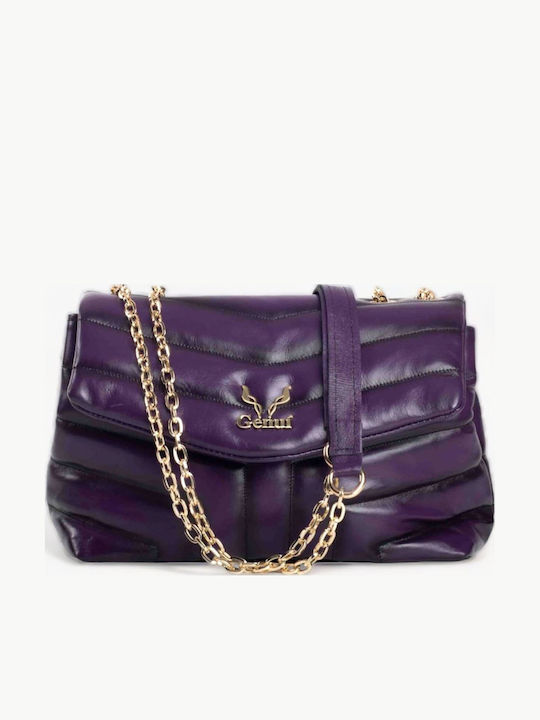 De piele Geantă de damă De umăr Violet