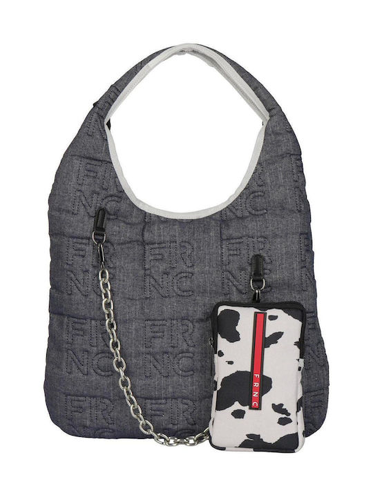FRNC Set Damentasche Schultertasche Blau