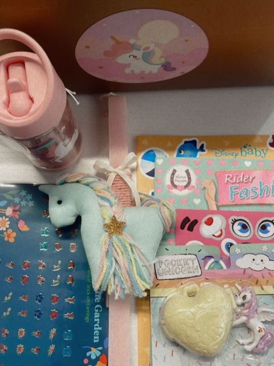 Lumânare de Paște Unicorn Rotundă Parfumată, Handmade și cu Cutie 34buc