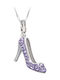 Glamour Silver Purple Charm