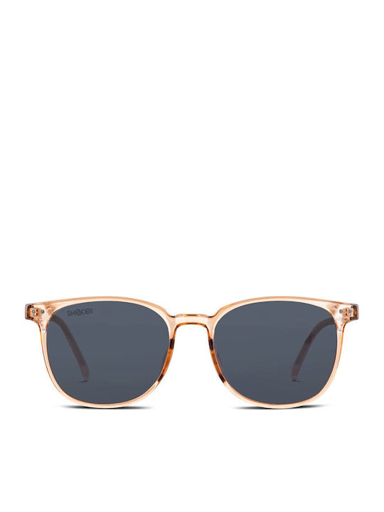 Smooder Unisex Sonnenbrille mit Rosa Kunststoff Gestell und Gray Linse