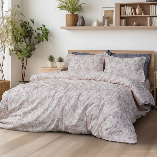 Beauty Home Art 12213 Renata Set Coverlet Queen Size Cotton Satin Beige 220x240cm