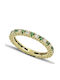 Themelidis Jewels Γυναικείο Δαχτυλίδι Ολόβερο με Ζιργκόν από Χρυσό 14Κ