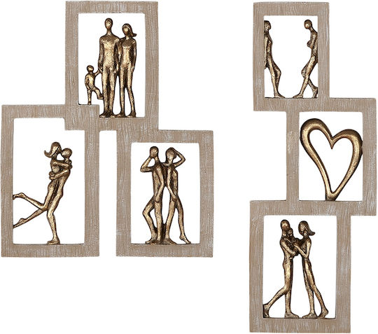 ArteLibre Wall Decor Polyresin 26x2x22cm