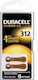 Duracell Activair Hearing Aid Batteries 312 1.45V 6pcs
