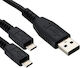 Ancus Regular USB 2.0 to micro USB Cable Μαύρο 1m (18498-oct) 1τμχ