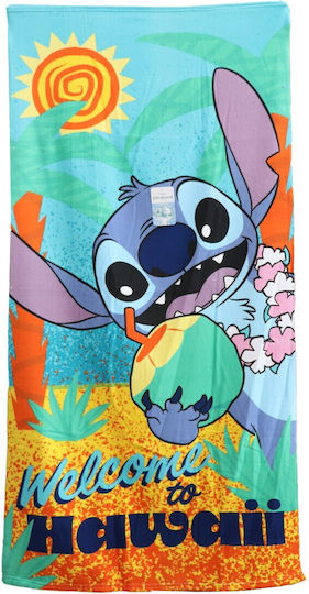 Disney Lilo & Stitch Πετσέτα Θαλάσσης Microfiber Fast Dry 70x140εκ Ye18300 Βεραμάν 70x140εκ
