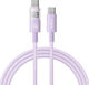 Baseus Редовна USB 2.0 Кабел USB-C мъжки - USB-C мъжки 100W Лилав 2м (P10382702511-01)