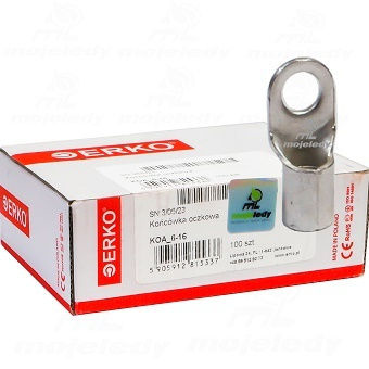 Koa Eyelet Terminal Cu 16mm M6 100pcs Erko