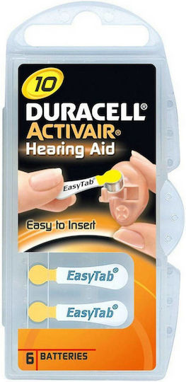 Duracell Activair Μπαταρίες Ακουστικών Βαρηκοΐας 10 1.45V 6τμχ