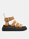 Flache Sandalen für Damen Flatforms in Braun Farbe