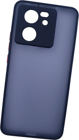 Naxius Rubber Frame Umschlag Rückseite Schwarz (Xiaomi 13T, Xiaomi 13T Pro)