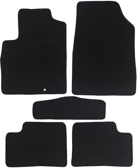 Σετ Μπροστινά και Πίσω Πατάκια 5τμχ για Nissan Micra 2011-2016 Μαύρα