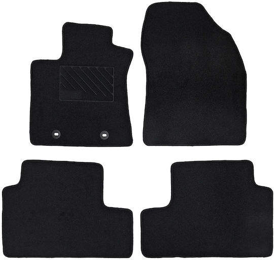 Σετ Μπροστινά και Πίσω Πατάκια 5τμχ για Toyota Avensis 2009-2015 Μαύρα
