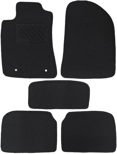 Set of Front and Rear Mats 5pcs for Toyota Avensis 2003-2009 Black